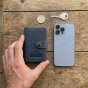 No Limits Herren-Kreditkartenetui aus Echtleder, Automatisch mit Pop-up-Mechanismus, RFID, mit Box — Innenansicht