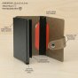 No Limits Tarjetero de Crédito de Hombre en Piel Auténtica, Automático con Mecanismo Pop-up, RFID, con Caja — vista 13