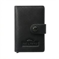 No Limits Porte-Cartes de Crédit Homme en Cuir Véritable, Automatique avec Mécanisme Pop-up, RFID, avec Boîte 2