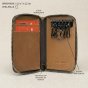 No Limits Slim Genuine Leather Keyring Case, With Zip, Men's and Women's, 6 Key Hooks, With Box — front view