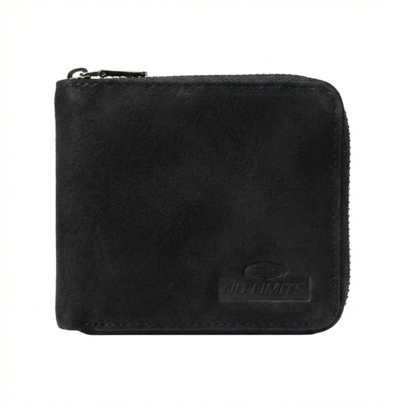 No Limits Men's Genuine Leather Wallet, Full Zip-Around Closure, Credit Card Holder, With Box