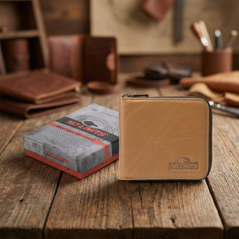 No Limits Portefeuille Homme En Cuir Véritable, Fermeture Intégrale avec Zip Around, Porte-Cartes de Crédit, avec B… — vue 18
