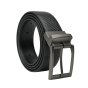 MOMO Design Wendbarer Herrengürtel aus Glattleder und Carbon-Optik, Nickelfrei, 2 in 1, Kürzbar, 3,5 cm Hoch, mit Geschenkbox