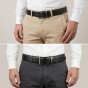 MOMO Design Men's Reversible Genuine Leather Belt 2in1, Nickel Free, Can Be Shortened, 3.5cm, Gift Box — inside