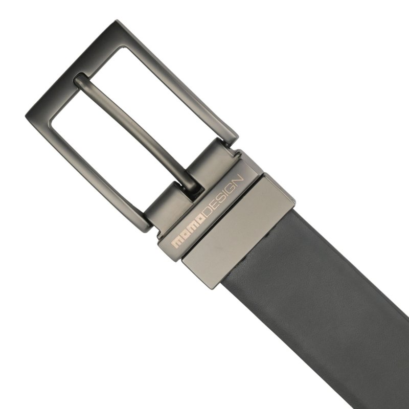 MOMO Design Men's Reversible Genuine Leather Belt 2in1, Nickel Free, Can Be Shortened, 3.5cm, Gift Box — view 8