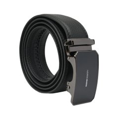 Ceinture Homme MOMO Design en Cuir Véritable avec Boucle Automatique à Cliquet, Sans Trous, 125 cm, Haute 3,5 cm, Coffret Ca…