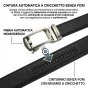Ceinture Homme MOMO Design en Cuir Véritable avec Boucle Automatique à Cliquet, Sans Trous, 125 cm, Haute 3,5 … — vue de face