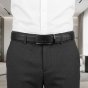 MOMO Design Cinturón de Hombre en Piel Auténtica, Hebilla Automática de Trinquete, Sin Agujeros, 125 cm, 3,5… — vista trasera
