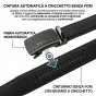 MOMO Design Cinturón de Hombre en Piel Auténtica, Hebilla Automática de Trinquete, Sin Agujeros, 125 cm, 3,5… — vista frontal