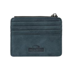 No Limits Porte-Cartes de Crédit Homme en Cuir Véritable, Effet Nabuck, Portefeuille Fin, Poche à Fermeture Éclair, avec Boî…