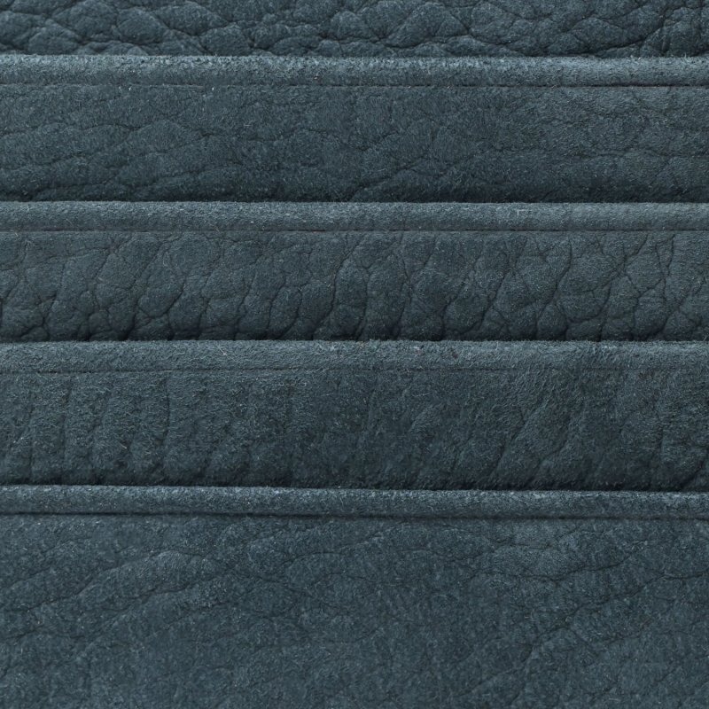 No Limits Men's Genuine Leather Credit Card Holder, Nubuck Effect, Slim Wallet, Zip Pocket, With Box — detail