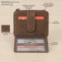 No Limits Men's Genuine Leather Credit Card Holder, Nubuck Effect, Slim Wallet, Zip Pocket, With Box — view 15