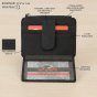 No Limits Men's Genuine Leather Credit Card Holder, Nubuck Effect, Slim Wallet, Zip Pocket, With Box — view 21