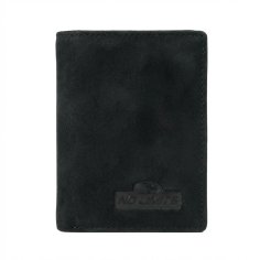 No Limits Tarjetero de Crédito de Hombre en Piel Auténtica, Efecto Nabuck, Cartera Vertical Fina, Slim, con Caja
