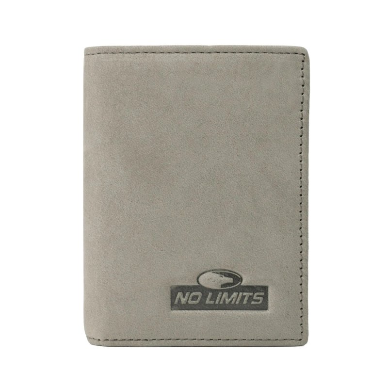 No Limits Men's Genuine Leather Credit Card Holder, Nubuck Effect, Slim Vertical Wallet, With Box — view 13