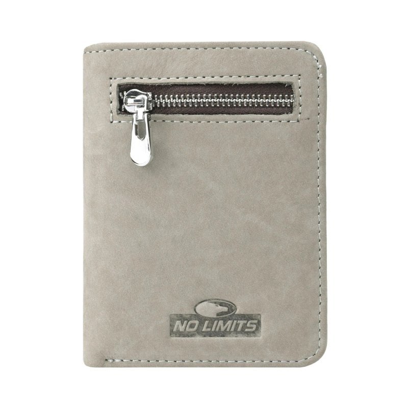 No Limits Men's Credit Card Holder in Genuine Leather, Nabuk Effect, Vertical Wallet, With Coin Purse, With Box