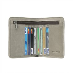 No Limits Tarjetero de Crédito Hombre en Piel Auténtica, Efecto Nabuck, Cartera Vertical, con Portamonedas, con Caja 2