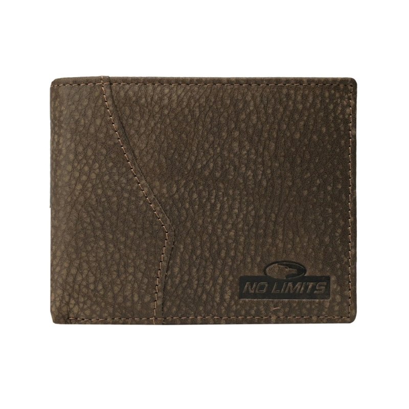 No Limits Portefeuille Homme en Cuir Véritable Effet Elephant, avec Poche à Monnaie, avec Boîte