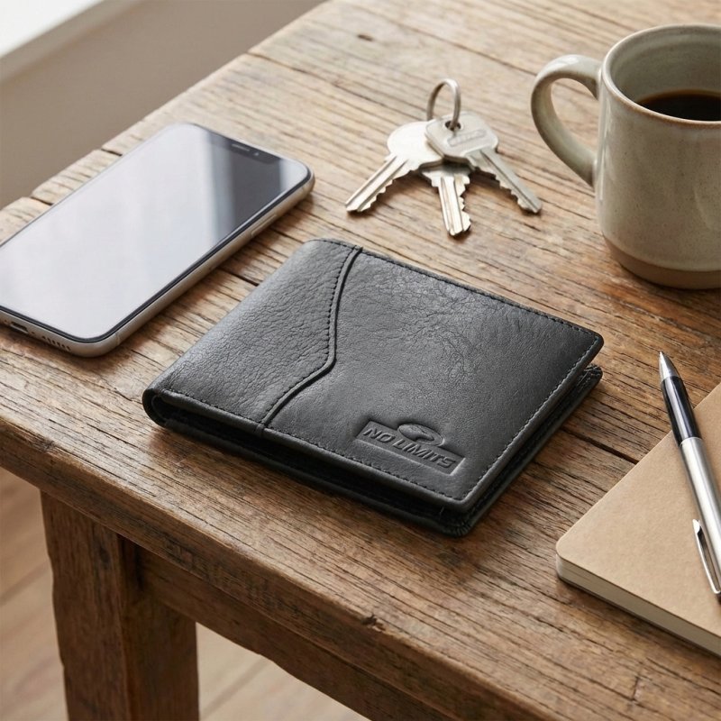 No Limits Portefeuille Homme en Cuir Véritable Effet Elephant, avec Poche à Monnaie, avec Boîte — vue 16