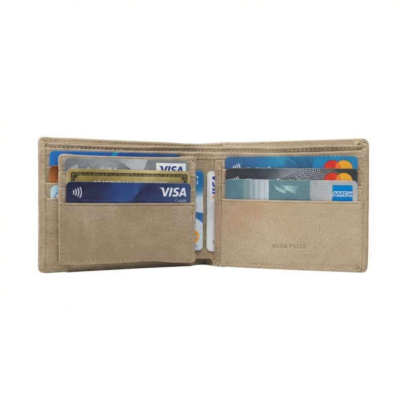 No Limits Men's Wallet in Genuine Leather, Elephant Effect, Credit Card Holder, No Coin Purse, With Box — view 8