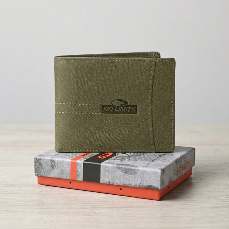 No Limits Men's Wallet in Genuine Leather, Elephant Effect, Credit Card Holder, No Coin Purse, With Box — view 18