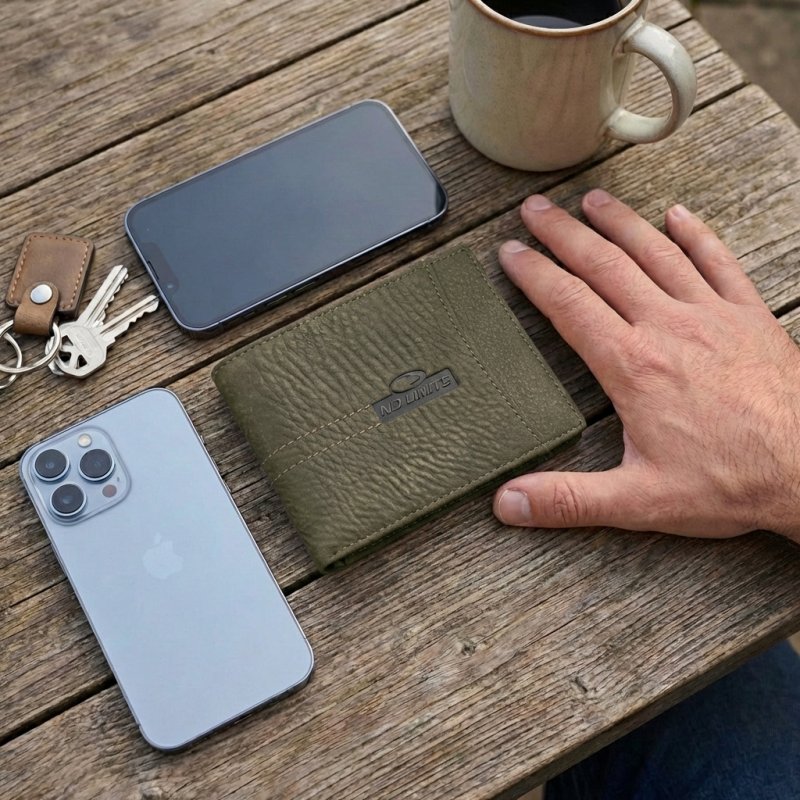 No Limits Men's Wallet in Genuine Leather, Elephant Effect, Credit Card Holder, No Coin Purse, With Box — view 16