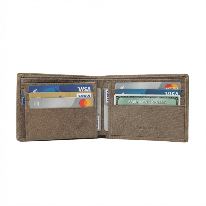 No Limits Cartera Hombre en Piel Auténtica Efecto Elephant, Tarjetero de Crédito, sin Portamonedas, con Caja — vista 26