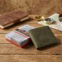 No Limits Men's Wallet in Genuine Leather, Elephant Effect, Credit Card Holder, No Coin Purse, SLIM, With Box — logo detail