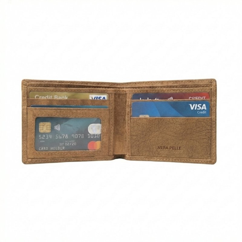 No Limits Men's Wallet in Genuine Leather, Elephant Effect, Credit Card Holder, No Coin Purse, SLIM, With Box — view 8