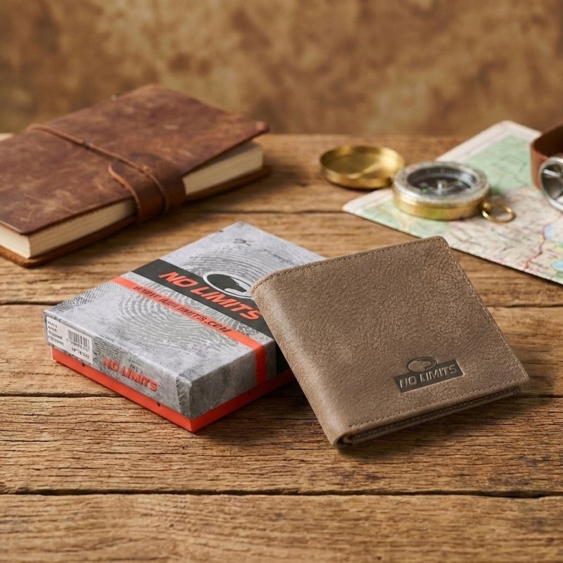 No Limits Portefeuille Homme en Cuir Véritable, Effet Elephant, Porte-cartes de Crédit, sans Poche à Monnaie, SLIM,… — vue 30