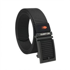No Limits Men's Tactical Military Belt in Nylon, Slide Buckle, Millimetric Adjustment, 3.5 cm High, Holeless