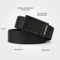 No Limits Ceinture Homme Tactique Militaire en Nylon, Boucle Coulissante et Réglage Millimétrique, Hauteur 3,5… — vue de face
