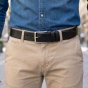 No Limits Cinturón de Hombre en TPU Vegano, Cinturón Ecológico Acortable, Hebilla Sin Níquel, Alto 4 cm, con… — vista trasera