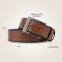 No Limits Men's Belt in Vegan TPU, Eco-Friendly Belt That Can Be Shortened, Nickel Free Buckle, 3.5 cm High, Wi… — front view