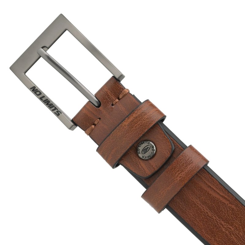 No Limits Men's Belt in Vegan TPU, Eco-Friendly Belt That Can Be Shortened, Nickel Free Buckle, 3.5 cm High, With B… — inside