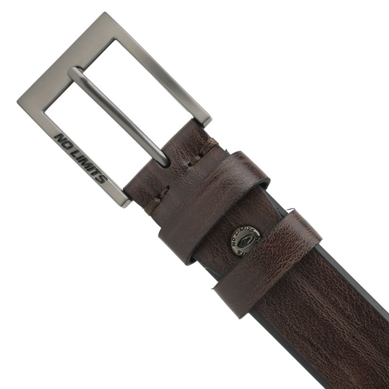 No Limits Cinturón de Hombre en TPU Vegano, Cinturón Ecológico Acortable, Hebilla Sin Níquel, Alto 3,5 cm, con Caja — vista 9