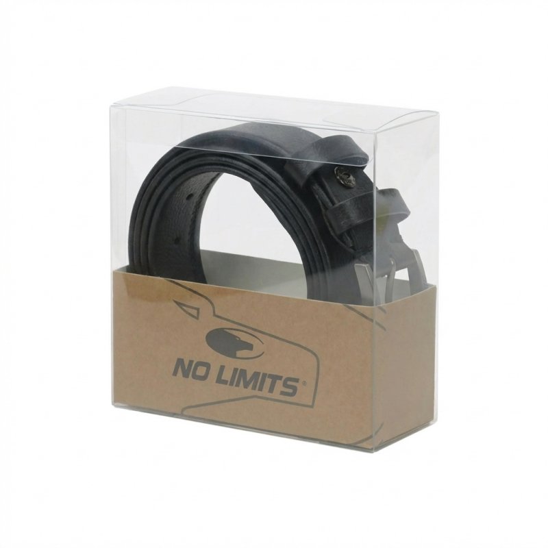 No Limits Ceinture Homme en TPU Végan Noir, Éco-Responsable et Raccourcissable, Boucle Sans Nickel, Hauteur 3,5 cm,… — détail