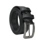 No Limits Ceinture Homme en TPU Végan Noir, Éco-Responsable et Raccourcissable, Boucle Sans Nickel, Hauteur 3,5 cm, avec Boî…