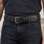 No Limits Cinturón de Hombre en TPU Vegano Negro, Cinturón Ecológico Acortable, Hebilla Sin Níquel, Alto 3,5… — vista trasera