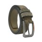No Limits Men's Genuine Suede Leather Belt with Studded Logo, 3.5cm High, Nickel-Free Buckle, With Box — view 15