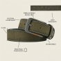 No Limits Ceinture Homme en Cuir Daim Véritable, Logo Clouté, Hauteur 3,5 cm, Boucle Sans Nickel, Raccourcissable, … — vue 16