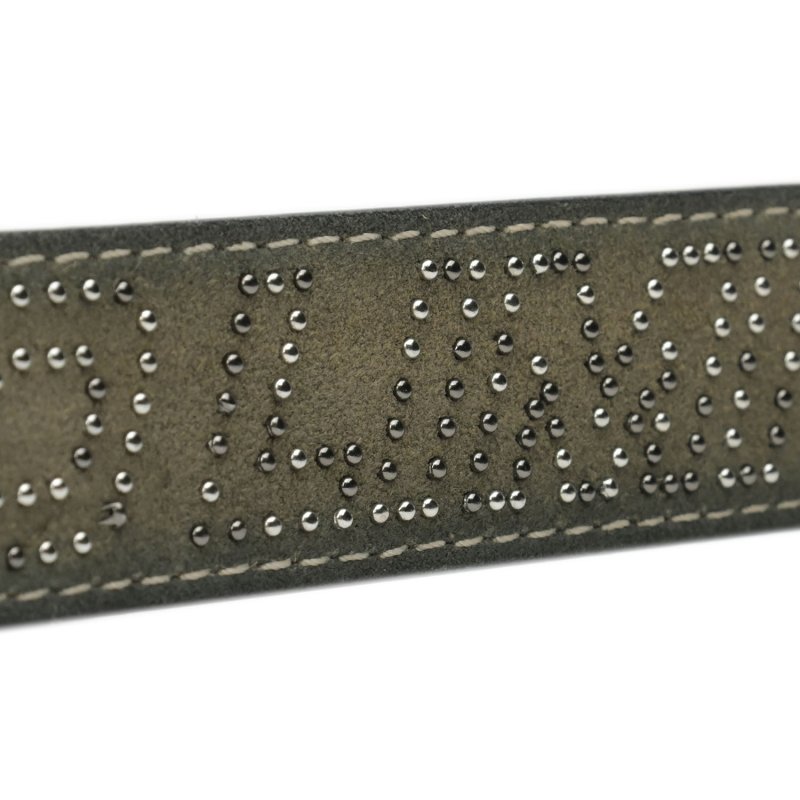 No Limits Men's Genuine Suede Leather Belt with Studded Logo, 3.5cm High, Nickel-Free Buckle, With Box — view 20