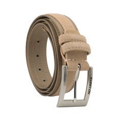 No Limits Cinturón de Hombre en Piel de Ante Auténtica y Nylon, Deportivo, Alto 3,5 cm, Hebilla Sin Níquel, Acortable, Con C…