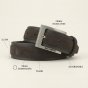 No Limits Men's Sporty Genuine Suede Leather & Nylon Belt, 3.5cm High, Nickel-Free Buckle, With Box — view 12