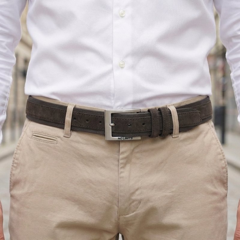 No Limits Herrengürtel aus Wildleder und Nylon, Sportlich, Höhe 3,5 cm, nickelfreie Schnalle, kürzbar, mit Box — Ansicht 13