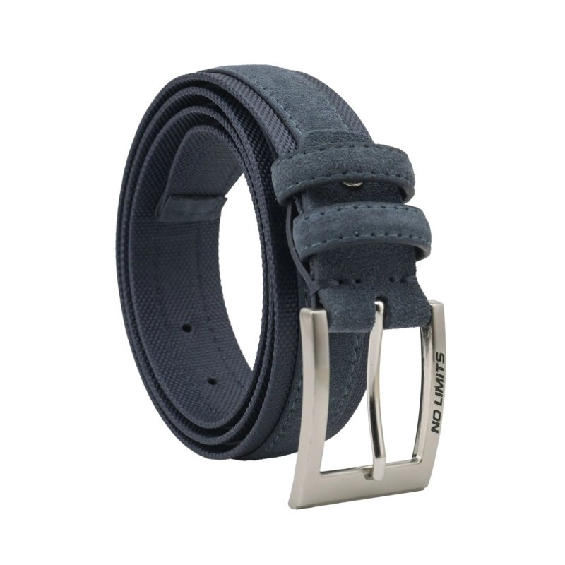 No Limits Cinturón de Hombre en Piel de Ante Auténtica y Nylon, Deportivo, Alto 3,5 cm, Hebilla Sin Níquel, Acort… — vista 16