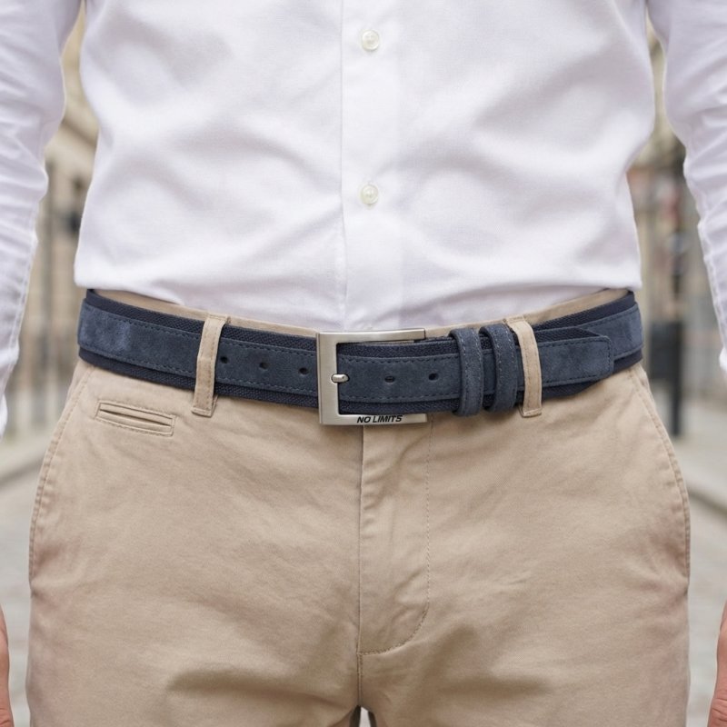 No Limits Herrengürtel aus Wildleder und Nylon, Sportlich, Höhe 3,5 cm, nickelfreie Schnalle, kürzbar, mit Box — Ansicht 18
