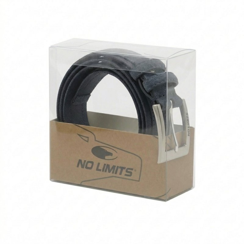 No Limits Cinturón de Hombre en Piel de Ante Auténtica y Nylon, Deportivo, Alto 3,5 cm, Hebilla Sin Níquel, Acort… — vista 20