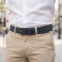 No Limits Herrengürtel aus echtem Wildleder mit Doppelnaht, Höhe 4 cm, nickelfreie Schnalle, kürzbar, mit Box — Ansicht 9