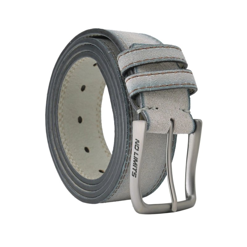 No Limits Ceinture Homme en Cuir Daim Véritable à Double Couture, Hauteur 4 cm, Boucle Sans Nickel, Raccourcissable… — vue 19